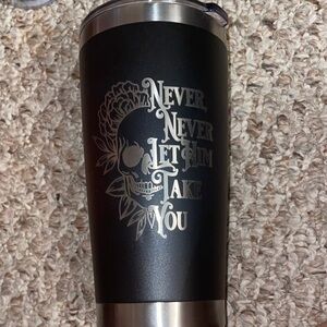 Nikki St Crowe Lost Boys Black Tumbler with Silver Skull Design